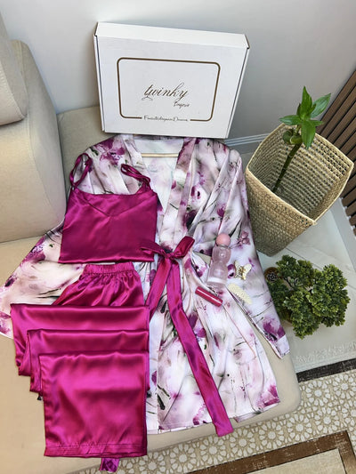 Imported Bridal Silk Nighty & Lingerie Set