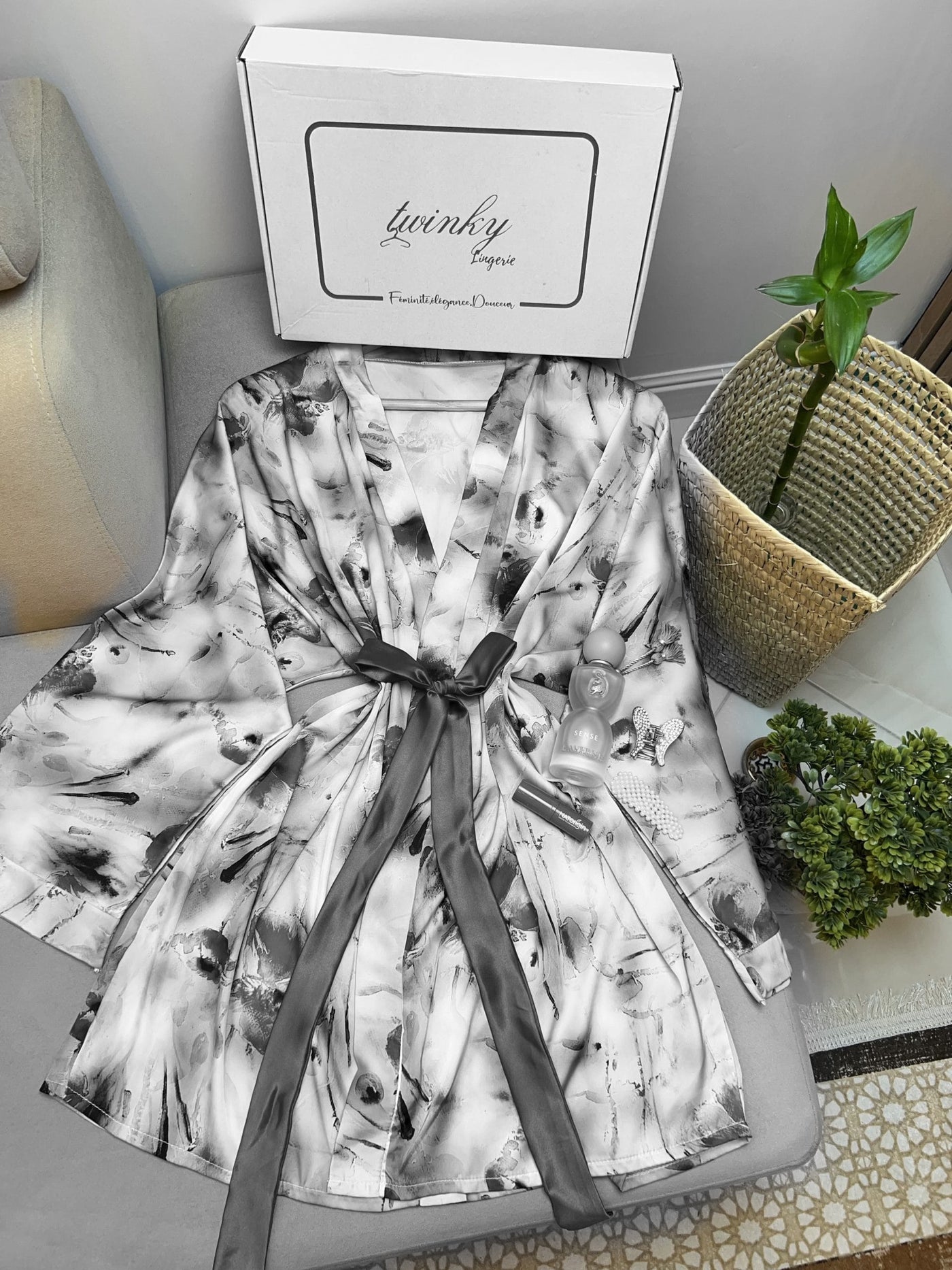 Imported Bridal Silk Nighty & Lingerie Set