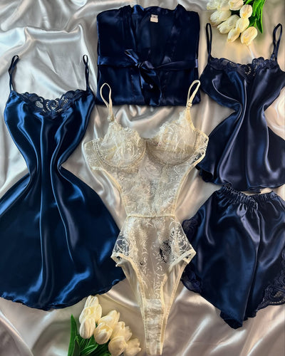 Imported Bridal Silk Nighty & Lingerie Set