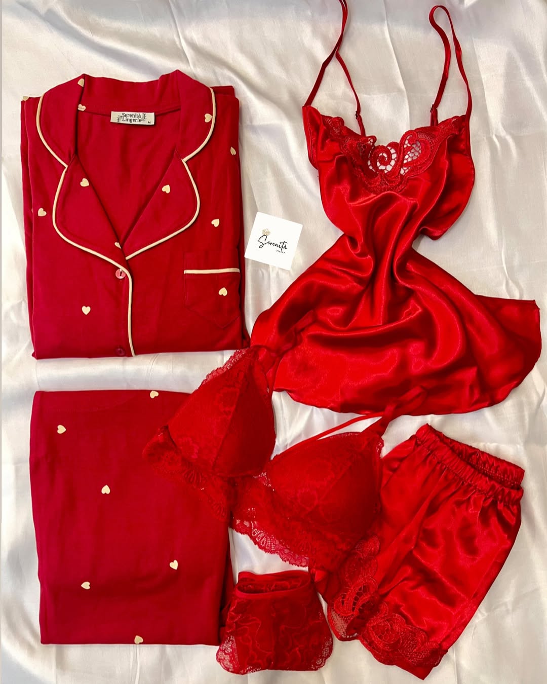 Imported Bridal Silk Nighty & Lingerie Set