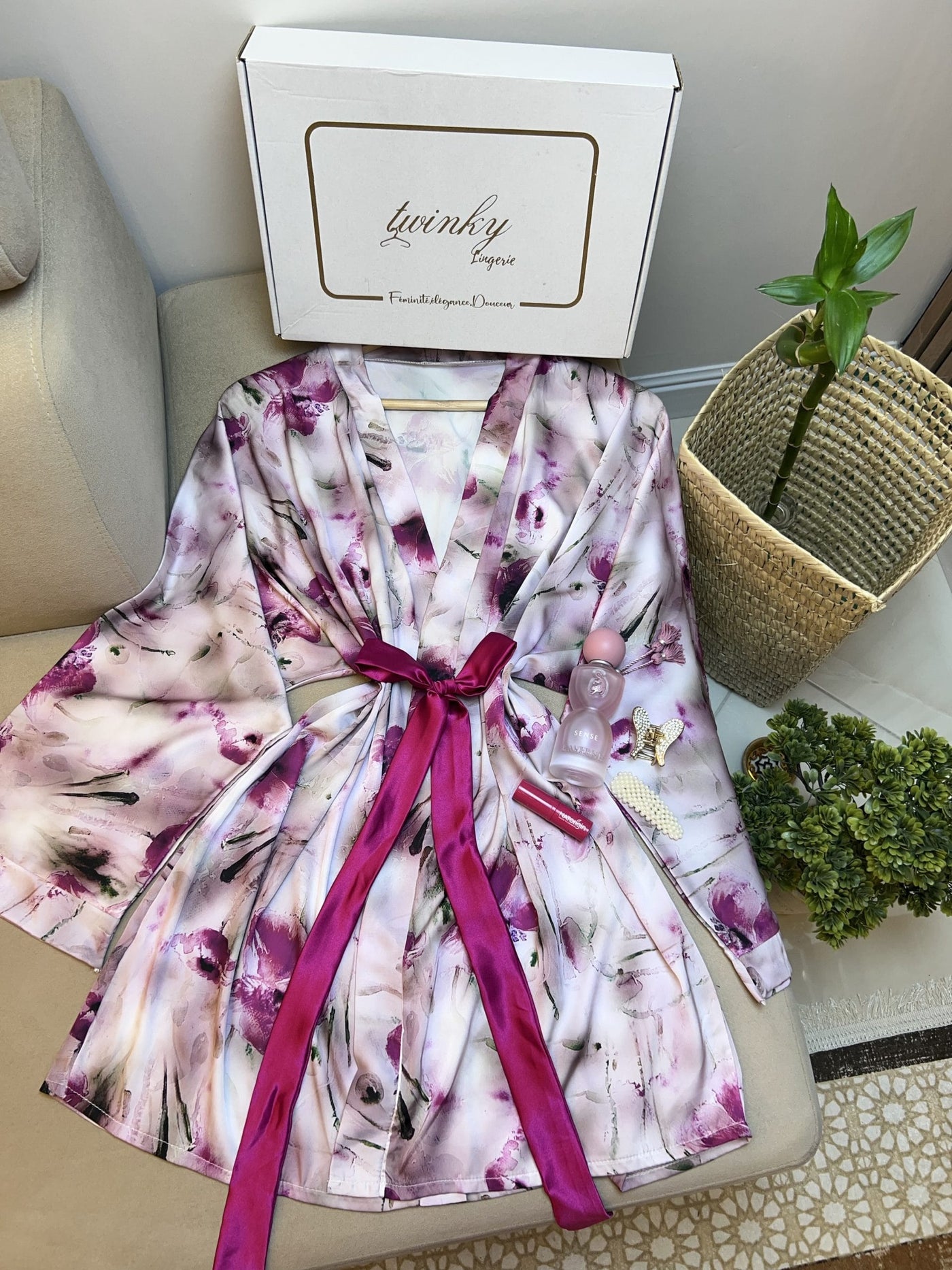 Imported Bridal Silk Nighty & Lingerie Set