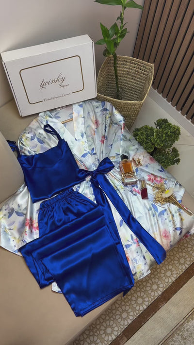 Imported Bridal Silk Nighty & Lingerie Set